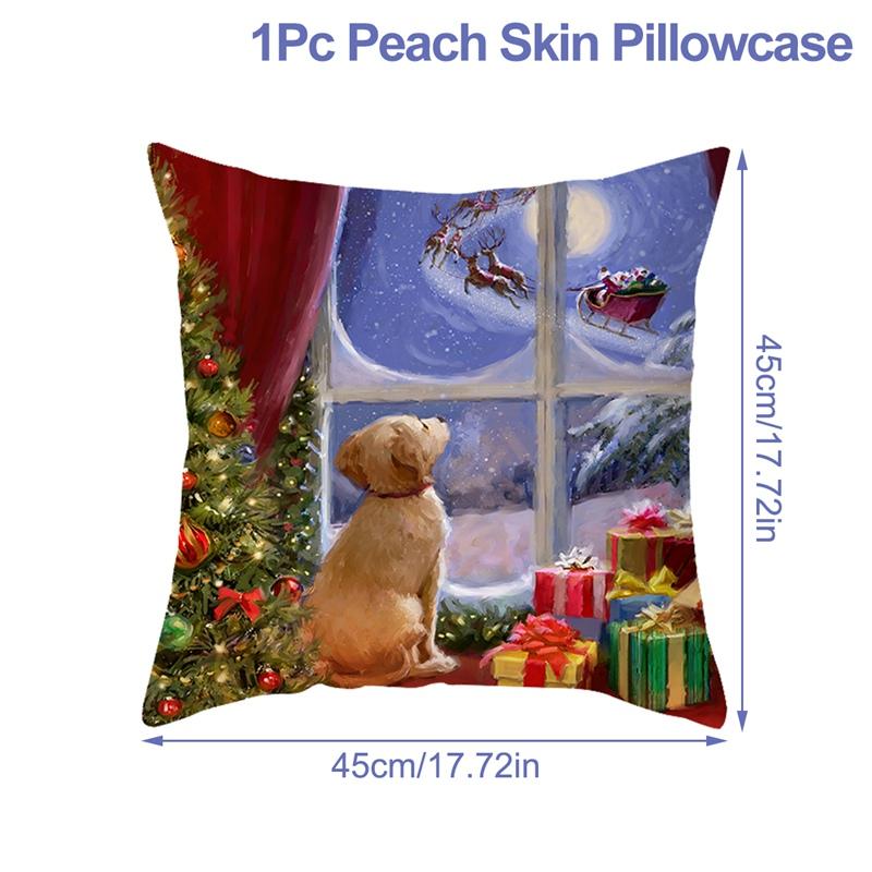 Christmas Cushion Cover Xmas Decorations For Home  Merry Christmas Ornament Pillowcase Natal Navidad New   Gifts
