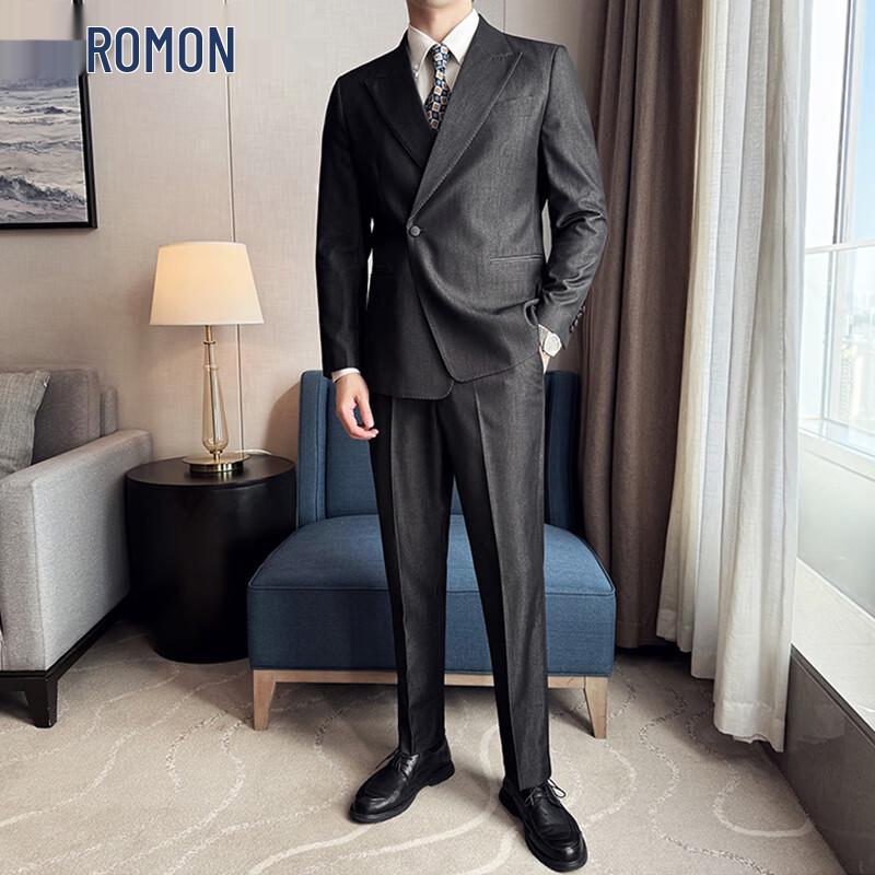 Romon Men s Wool Blend Suit Set 3XL
