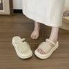 Stepping on Shit Hausschuhe Damen Sommerkleidung 2025 neue Internet-Promi-Sandalen Plattform vielseitige zweiteilige rutschfeste Sandalen