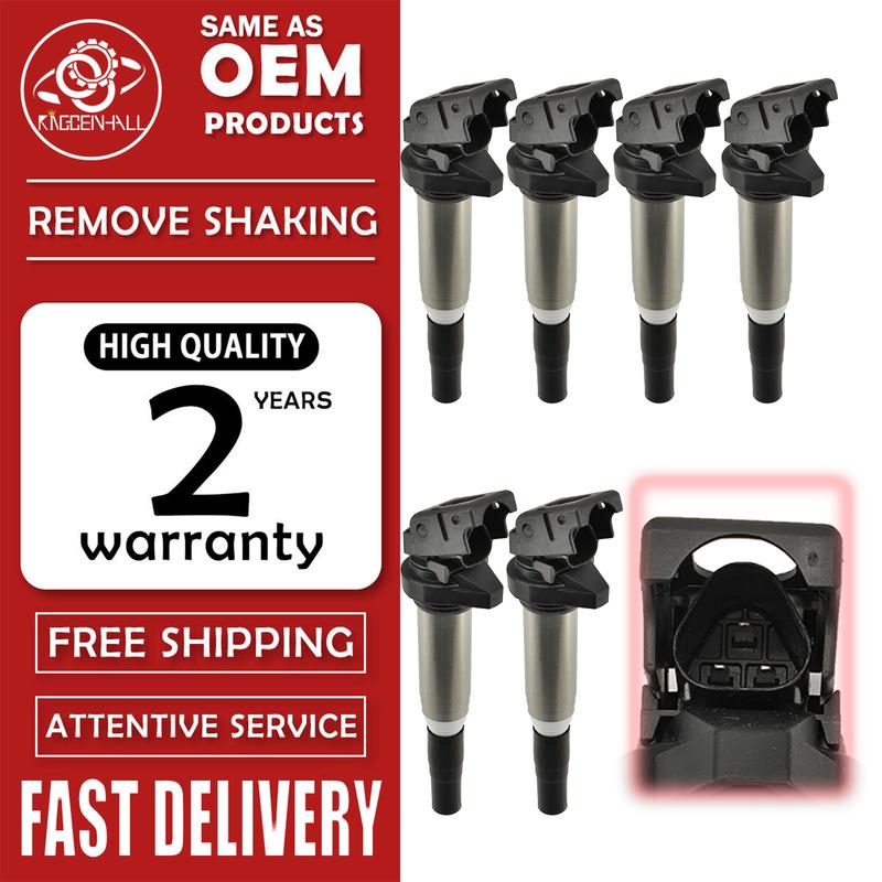 6PCS 0221504470 Ignition Coils 12138616153 12137594937 For For BMW 325i 328i 525i 530i 330i 650i X3 X5 M3 Z4 6PCS 0221504470