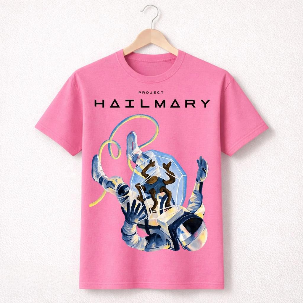 Project Hail Mary Ryland Grace Rocky graphic 100Cotton unisex shirt Andy Weir 2026 Summer New fashion Y2k Short sleeve Tshirt