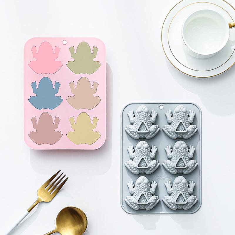 Matrițe Silicon Broaște cu 6 Găuri Matriță Fondant Bomboane Ciocolată Broaște de Paște Matriță Rășină Epoxidică Accesorii Decorare Tort Coacere