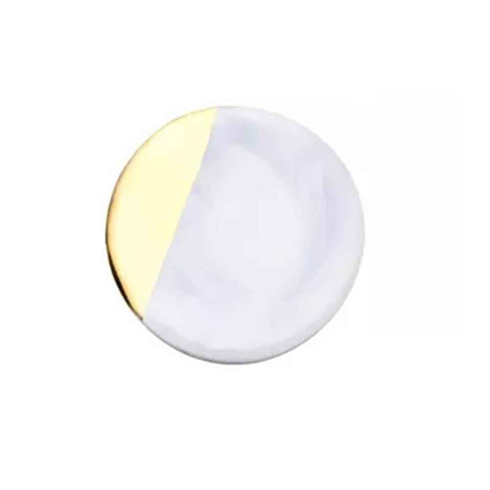 

Ceramic Marble Insulated Coaster Thickened Wear resistant Tea Cup Place Mats Table Mat For Table Decoration Inclined edge round