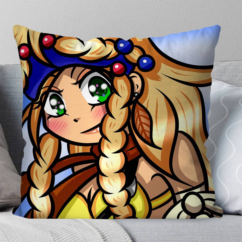 Rikku Anime FFINAL FANTASY Pillow Case Fashion Square Pillowcase Bedroom Sofa Room Ins Decoration Leisure