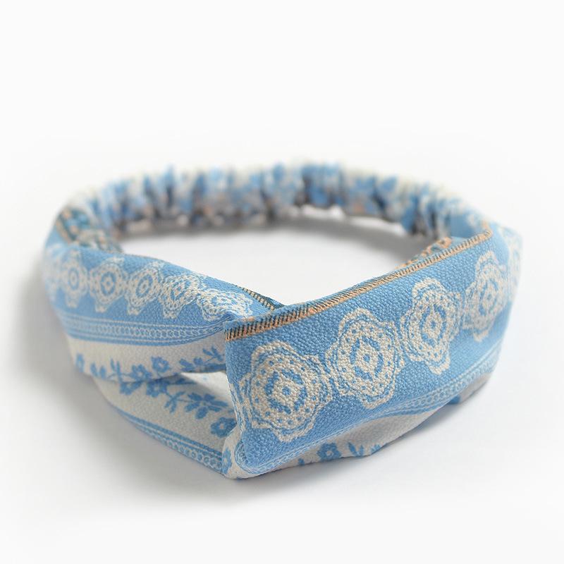 Korean Style Chiffon Elastic Headband for Women - Hair Accessory