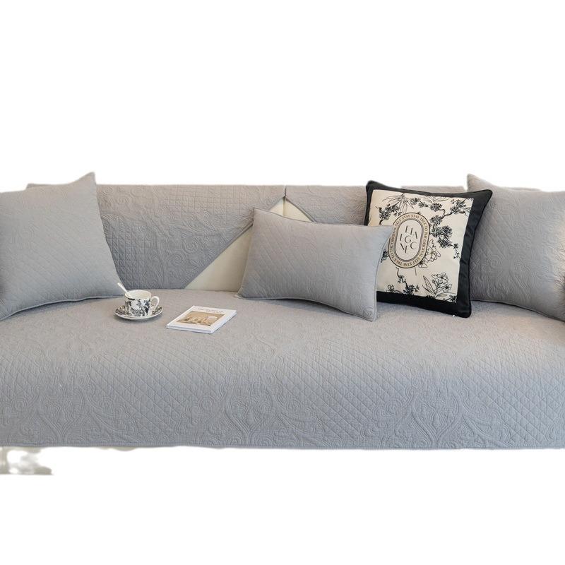 Cream Style Sofa Cushion Simple Modern Cushions Seat Cushions Non-Slip Sofa Cover Four Seasons Universal Cotton Cover Towel Leather