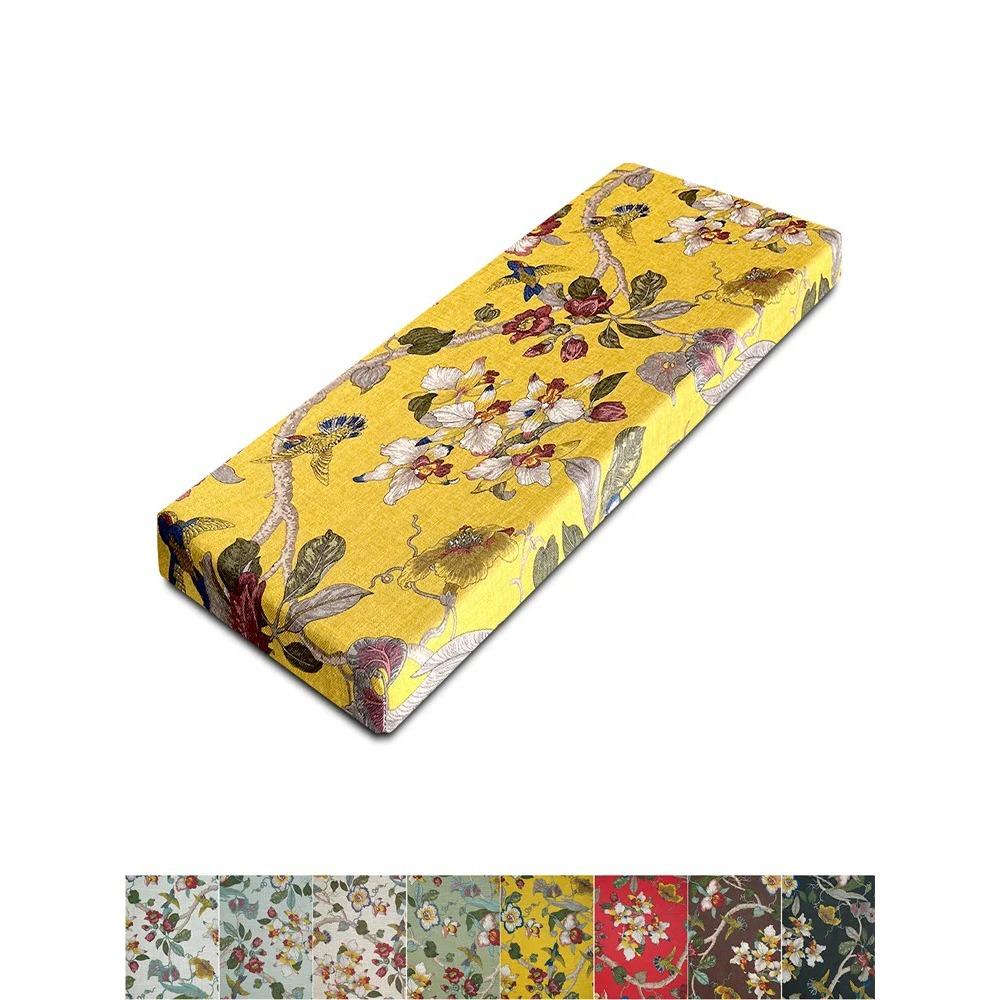 Custom Linen Long Bench Cushions Chair Sofa Seat Bay Window Pads Long Mattress Indoor/Outdoor Decorative Garden Bench Pillows