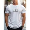 Europäische Größe Herren Lässiges Kurzarm-T-Shirt 1 Stück 100% Schwere Baumwolle - Bequemer Rundhalsausschnitt, Weiche Entzückende T-Shirts Tops