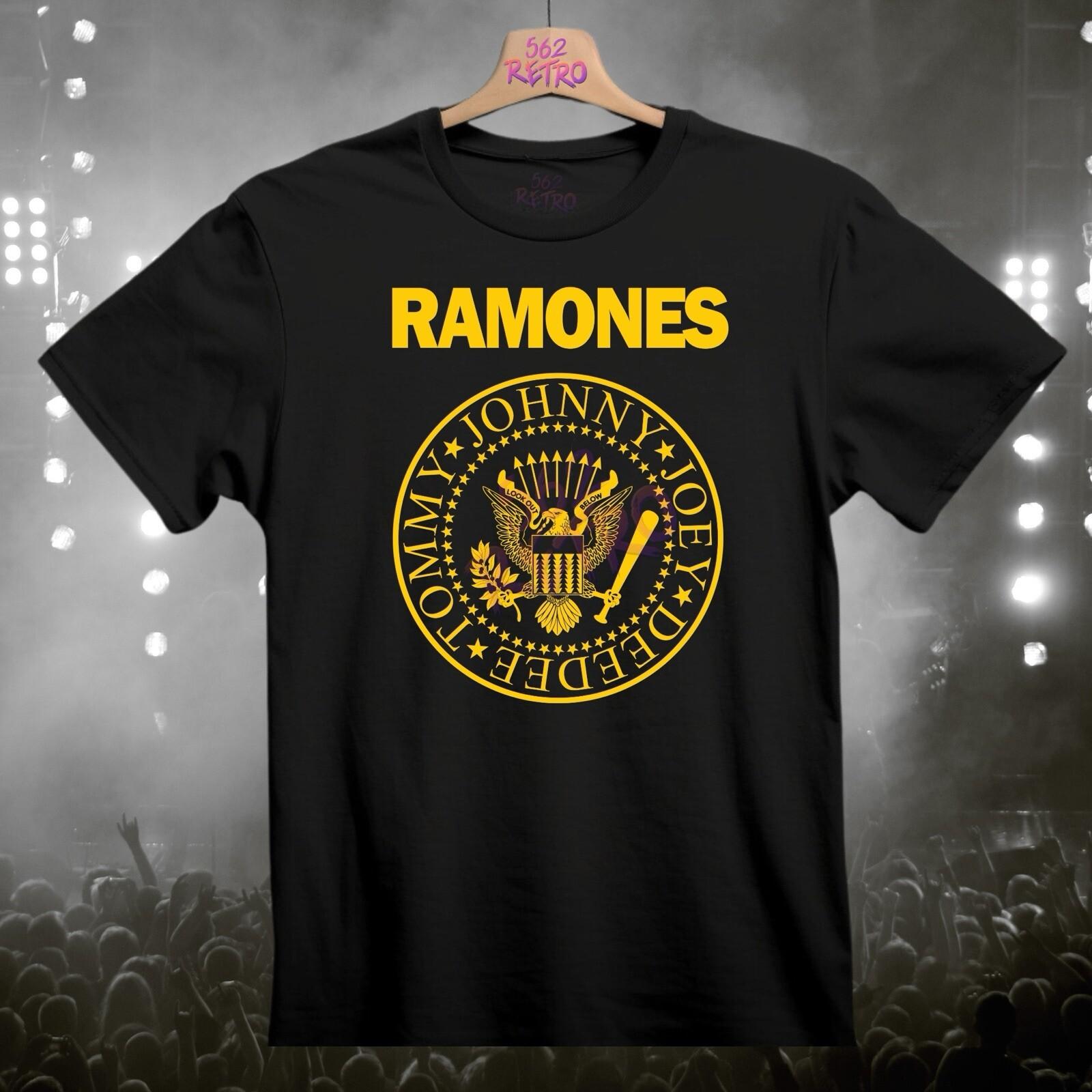 RAMONES Punk Rock Band T-Shirt Black S-3XL L