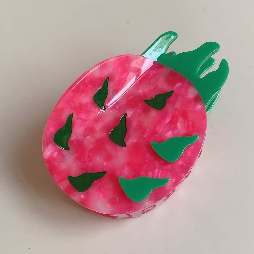 Waterproof Acetic Acid Hair Claw Korean Style Acrylic Hair Accessories Fruit Shark Clip Summer
