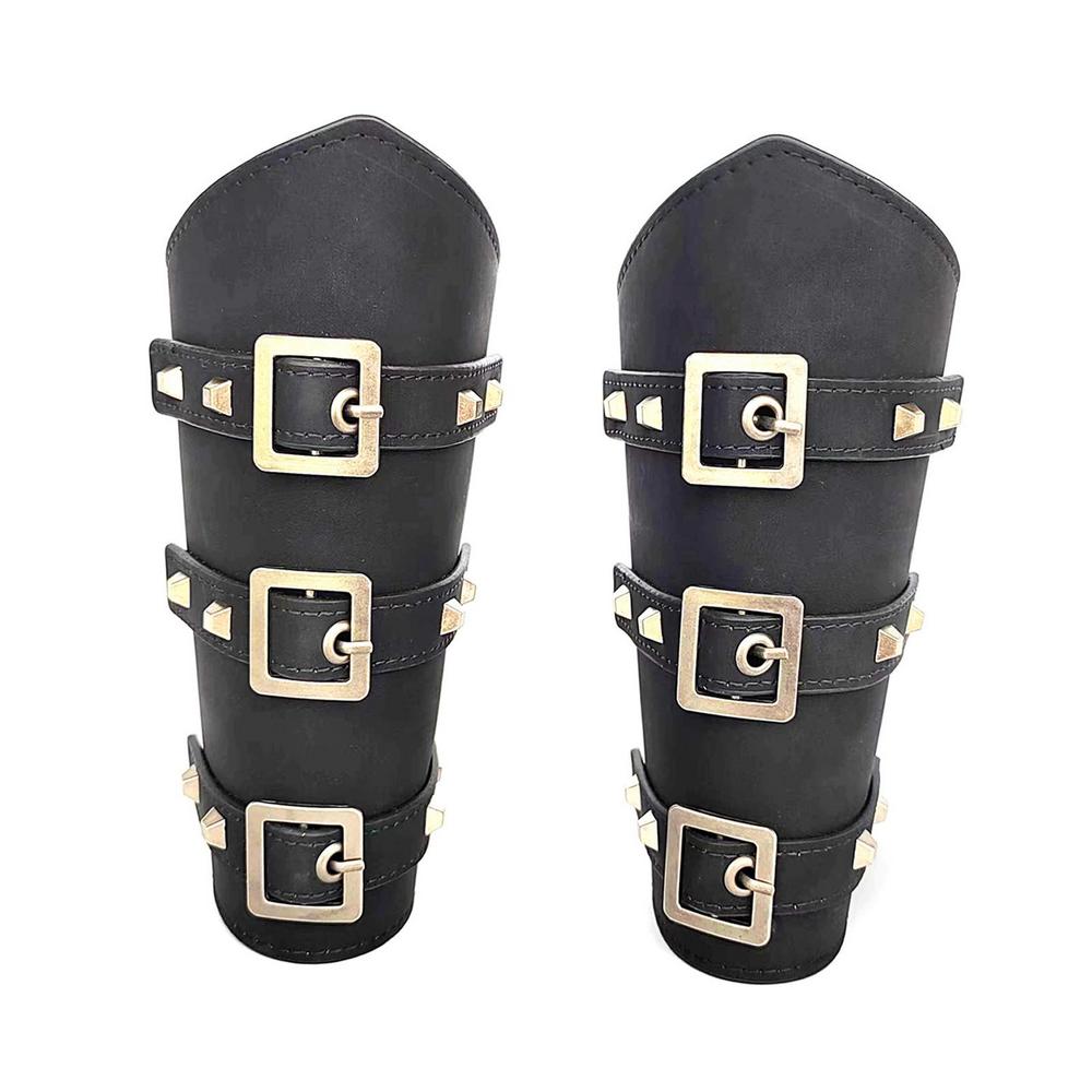 Punk Hip Hop Cosplay Leder Rüstung Arm Viking Armreifen Piraten Ritter Gauntlet Armband Armschiene Zubehör