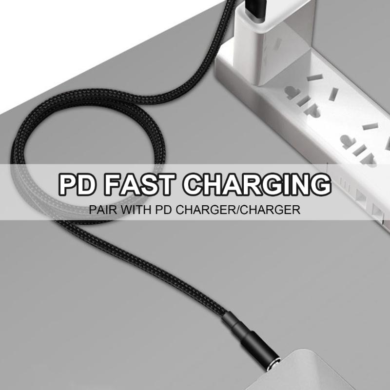 Fast Charging Laptop Power Cord USB C Tip to DC7.4x5.0mm 20V for Notebooks Power Supply Charging Cable Braided Wire