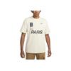 Nike Max 90 Soccer Paris Saint-Germain Letter Print Crew Neck Short Sleeve T-Shirt Men Tops Coconut-Milk FD1092-113