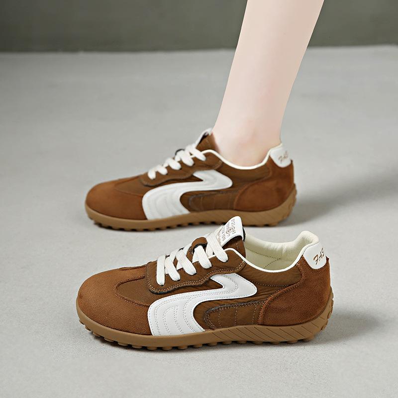 

Кроссовки Форрест Гамп корейская версия на шнуровке повседневные мягкая подошва удобные и легкие толстая подошва 2025 новые универсальные модные женские повседневные кроссовки 40 коричневый