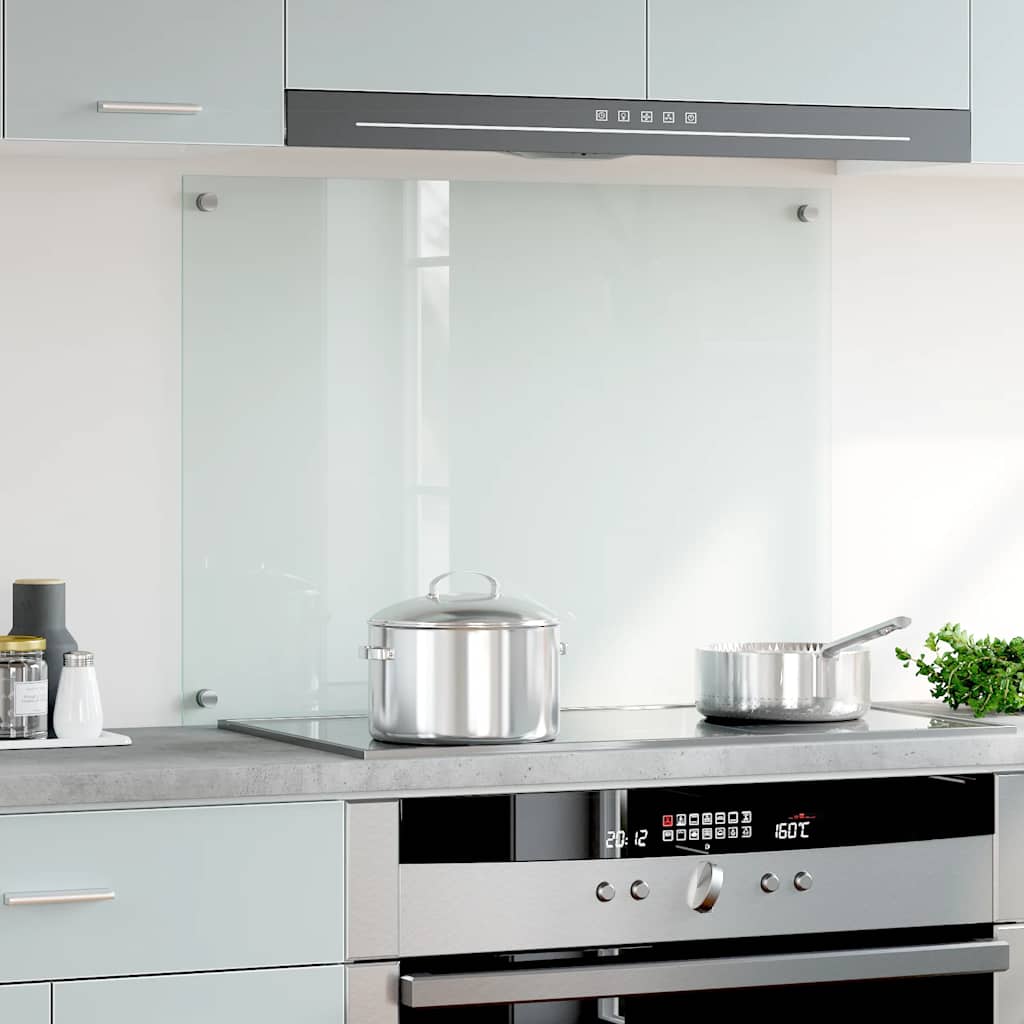 Transparent Kitchen Backsplash 80 x 60 cm Tempered Glass