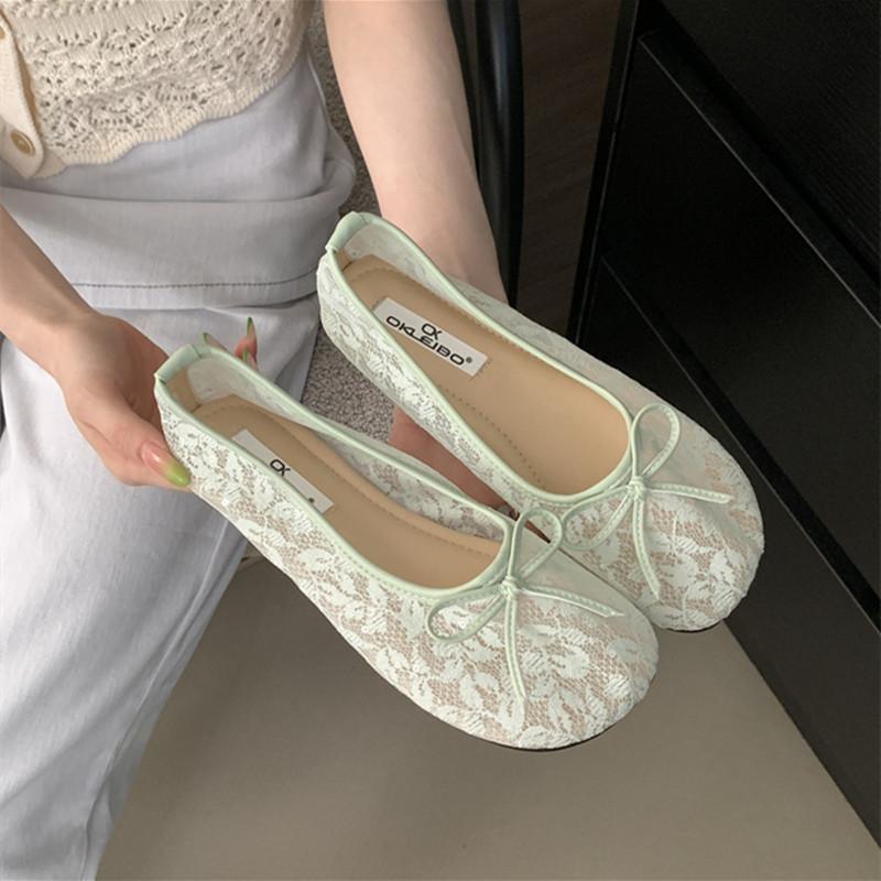 

Мода Bailamos Весна Новый Бренд Женская Обувь Балетки Модные С Круглым Носком Неглубокие Слипоны Мягкие На Низком Каблуке Туфли-лодочки 39 зелёный