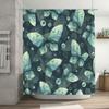 Butterfly Print Shower Curtains Waterproof Fabric Bathroom Decor for Home Decoration Accessories 3D Printed Bathtub Cover In Gre