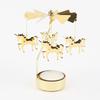 Gol2026 Christmas Tree Snowman Santa Birthday Angel Fairy Spinning Rotating Carousel Candle Holder Tealight Drop Shipping