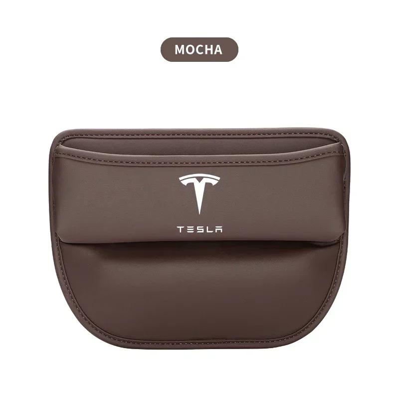 

Car Sticker Tesla Multifunction Leather Car Seat Gap Storage Box Bag Organizer For Tesla Roadster Model S Model X Model 3 Access