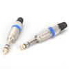 5PCS 6.35mm Stereo Connector 6.35mm 1/4" Male Plug to RCA Female Jack Audio Amplifier Microphone Plug Soldering DIY Connector