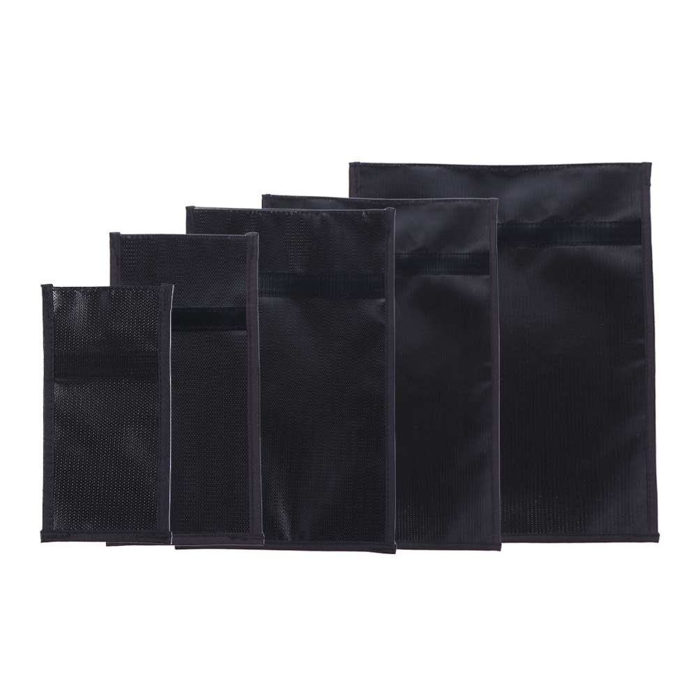 Waterproof RFID Signal Blocking Pouch Signal Blocker Fireproof Signal Shielding Bag Document Bag Black Faraday Pouch