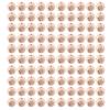 100pcs Smiling Face Wood Bead Spacer Beads Loose Bead for Jewelry Making DIY Handmade Craft Beads with Hole Accessories