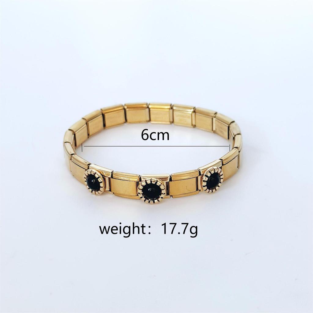 24 Creative Stretch Strap Bracelet Sunflower Gold Silver Stainless Steel Bracelet Strap