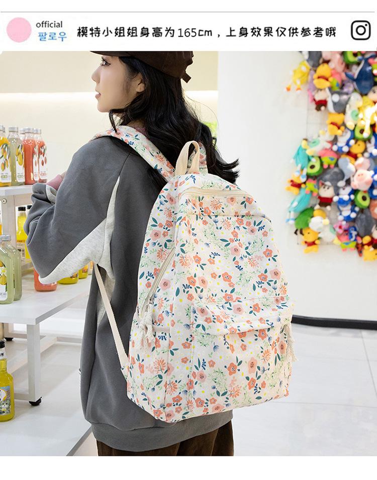 Schoolbagins Japanese cute printed girl schoolbag small fresh large capacity casual backpack, junior high school student backpack