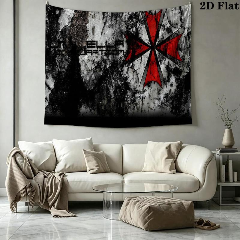Umbrella Corporation Wall Tapestry Aesthetic Wall Hanging Printed Fabric Blanket Decorative Tapestries for Bedroom Living Room Home Decor
