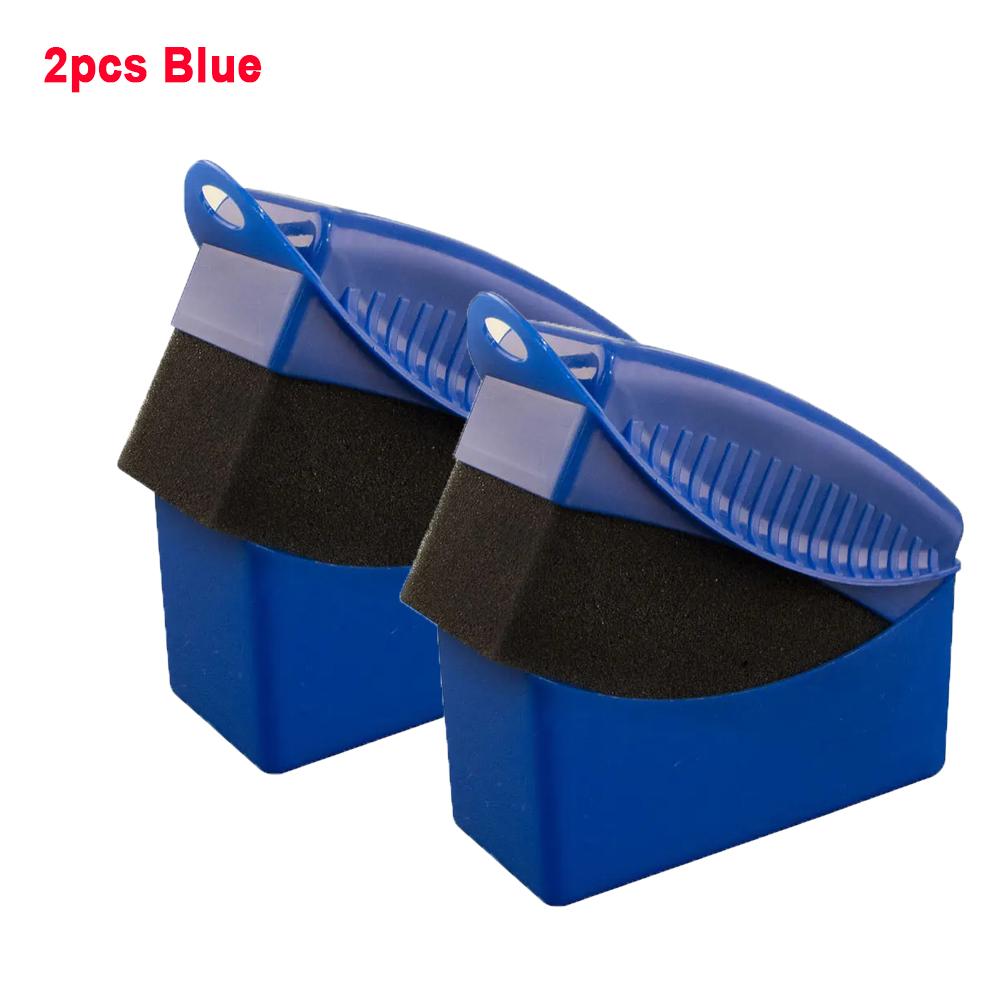 2PCS Car Tire Waxing Polishing Rim Trim Contour Details Polishing Sponge Brush Wiping Cleaning Tire Wiping Car Brush