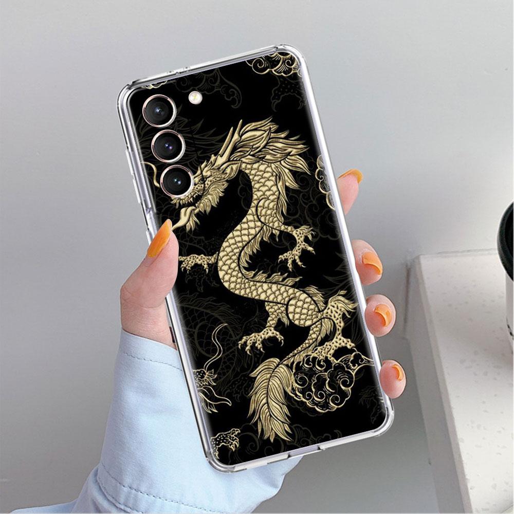 Dragon Animal Clear Case For Samsung Galaxy S22 S20 FE S21 S10 S9 Plus Note 20 Ultra 10 Lite Soft TPU Phone Shell