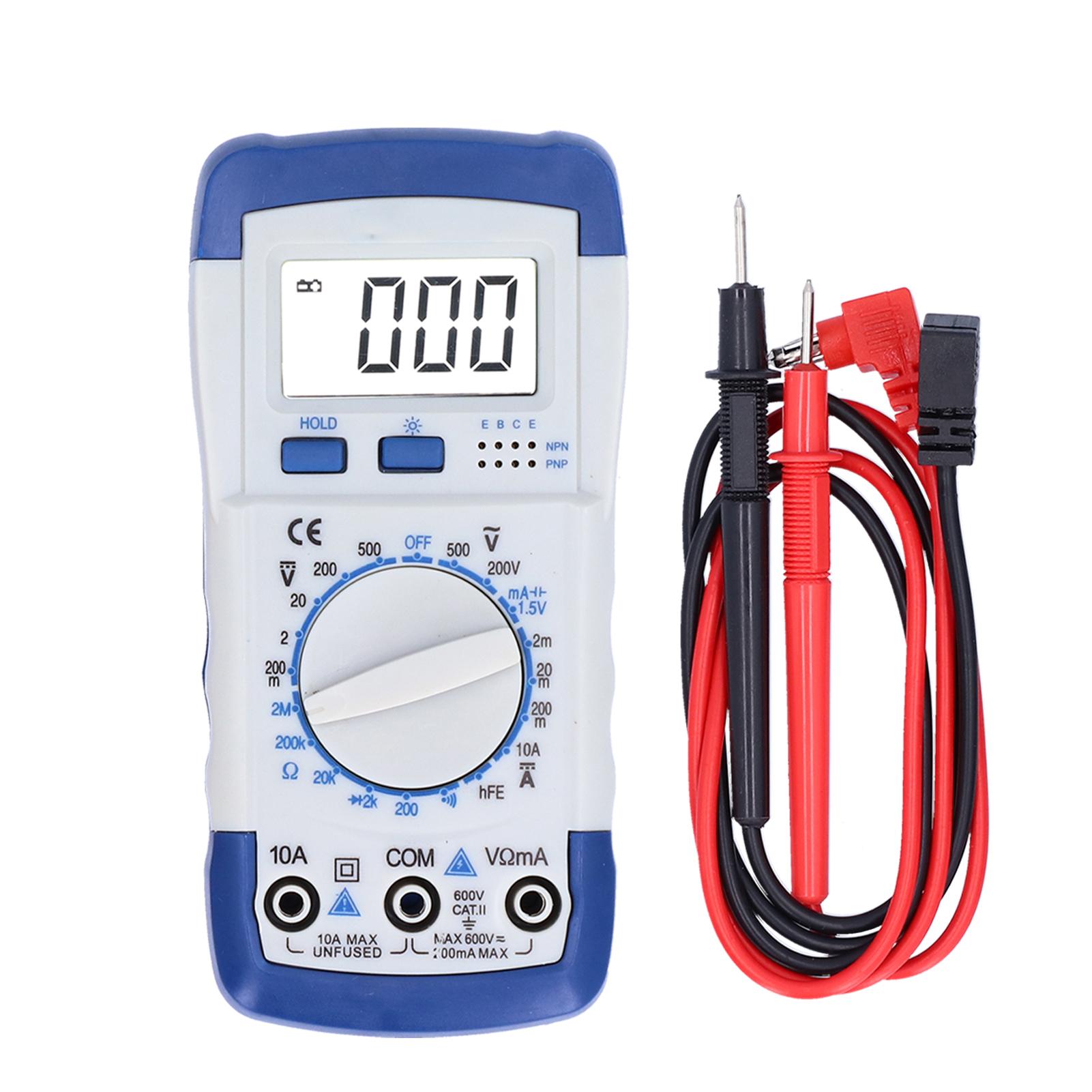 

830L Digital Display Multimeter Fully Protected AntiBurn Buzzer Gear Test On and Off Compact