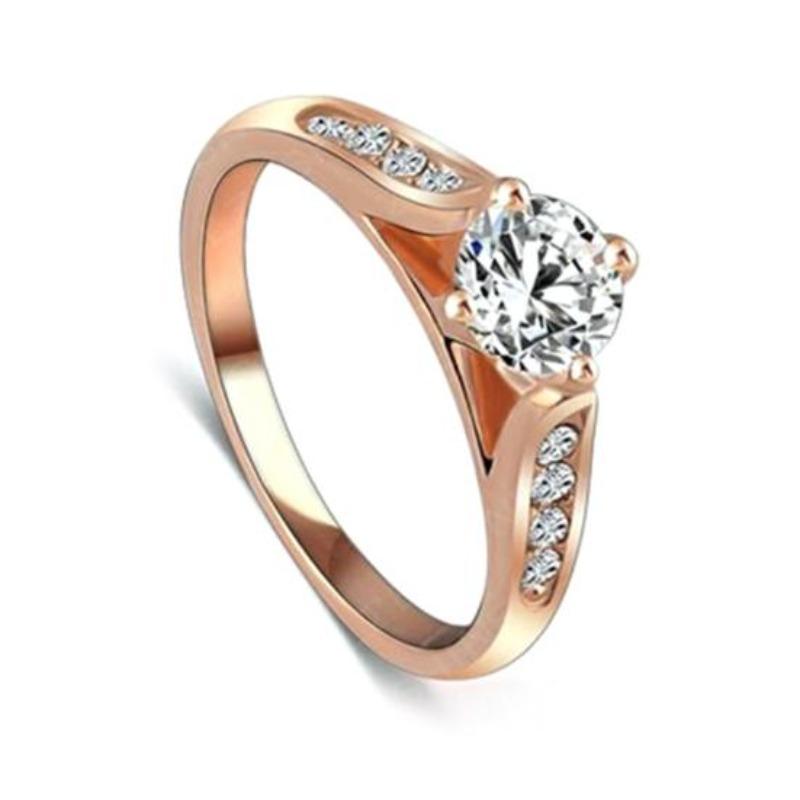 Gioielli di lusso per anelli da dito in lega di fidanzamento da sposa da donna