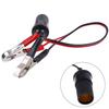12V Battery Terminal Clip-On Cigar Cigarette Lighter Power Socket Adapter Plug