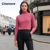 Cinemore Women's Sweater Solid Oversize Casual Pullovers Shirt Warm High Neck Basic Knitted Jumper Cashmere Bottoming Top