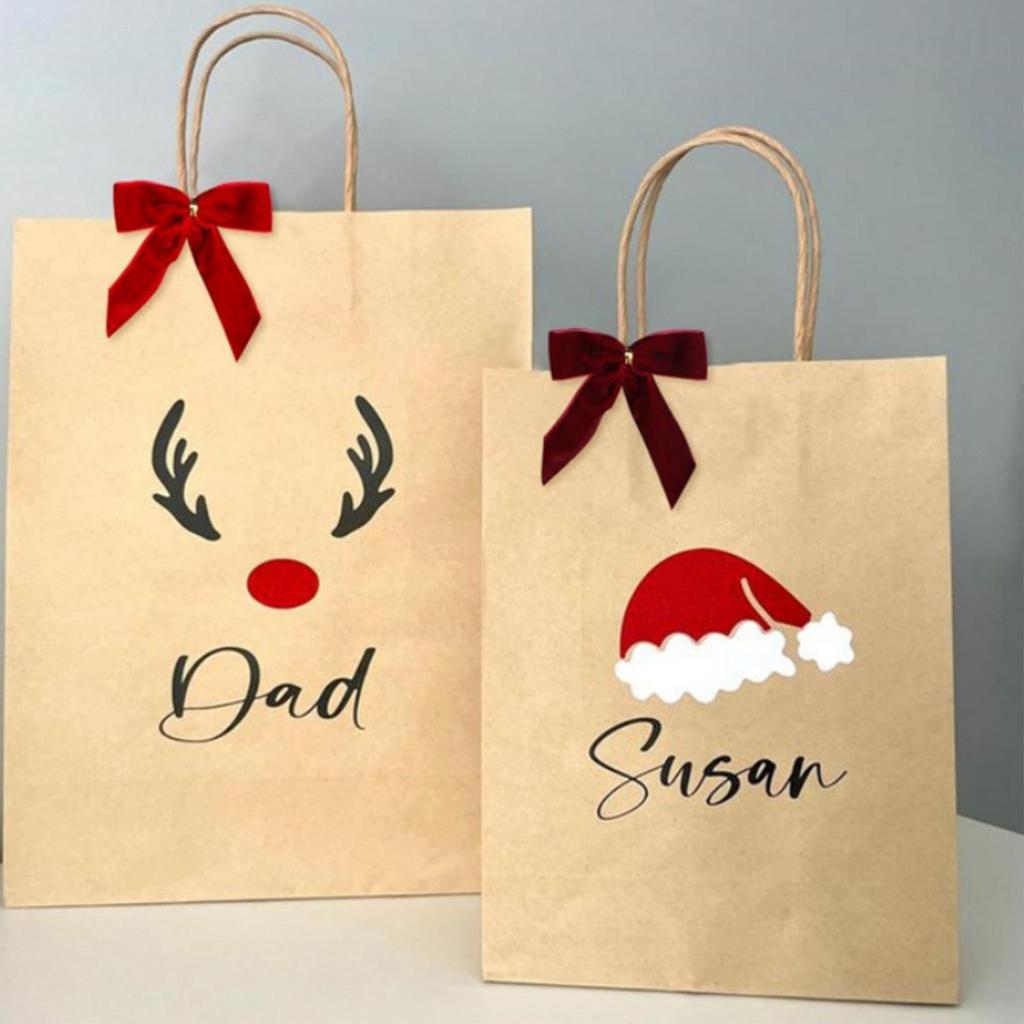 Small Christmas Tree Velvet Bows 24Pcs/set Christmas Holiday Gift Wrapping Knotted Bows For Parties Candy Snack Bags