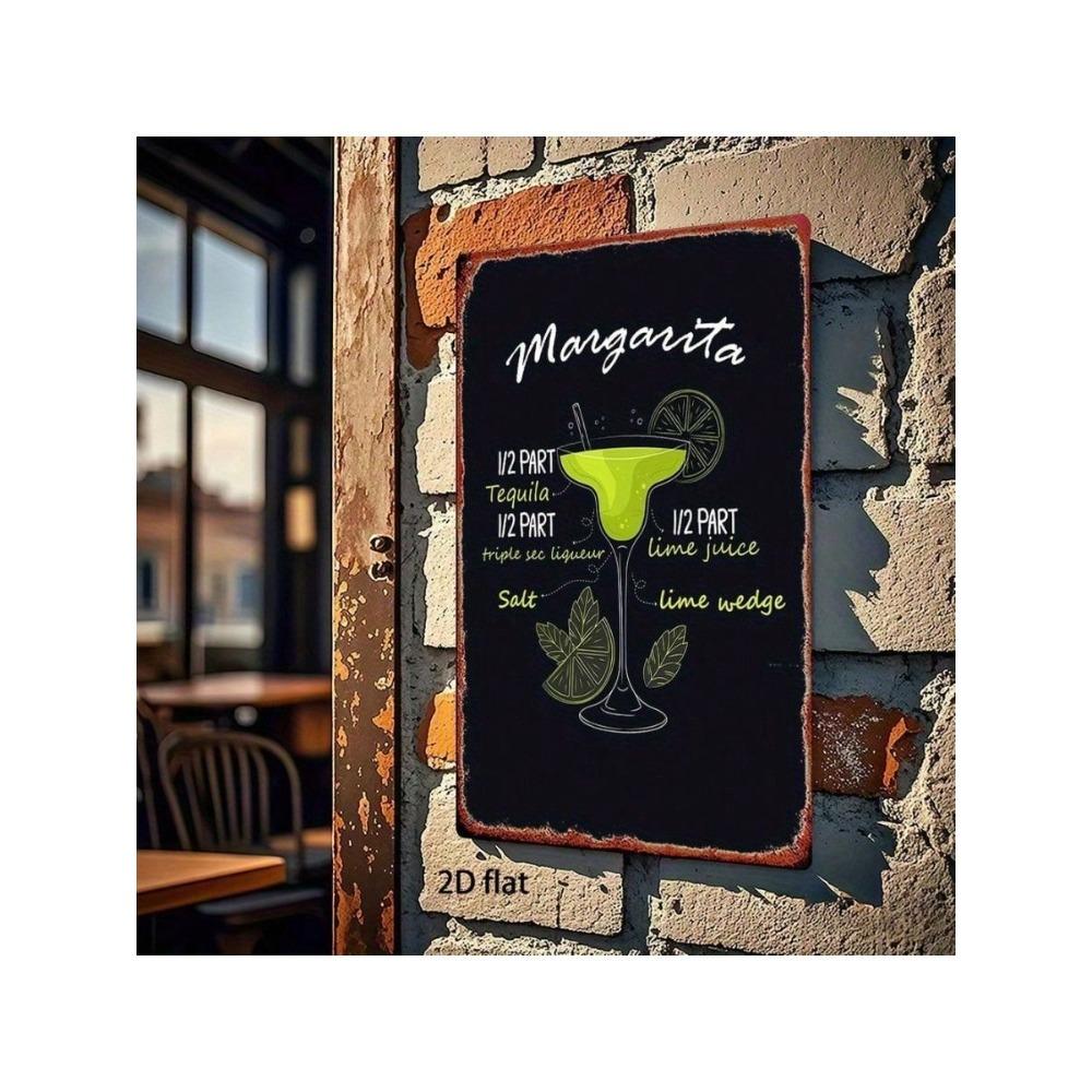 Metal Wall Art Poster Margarita Decor