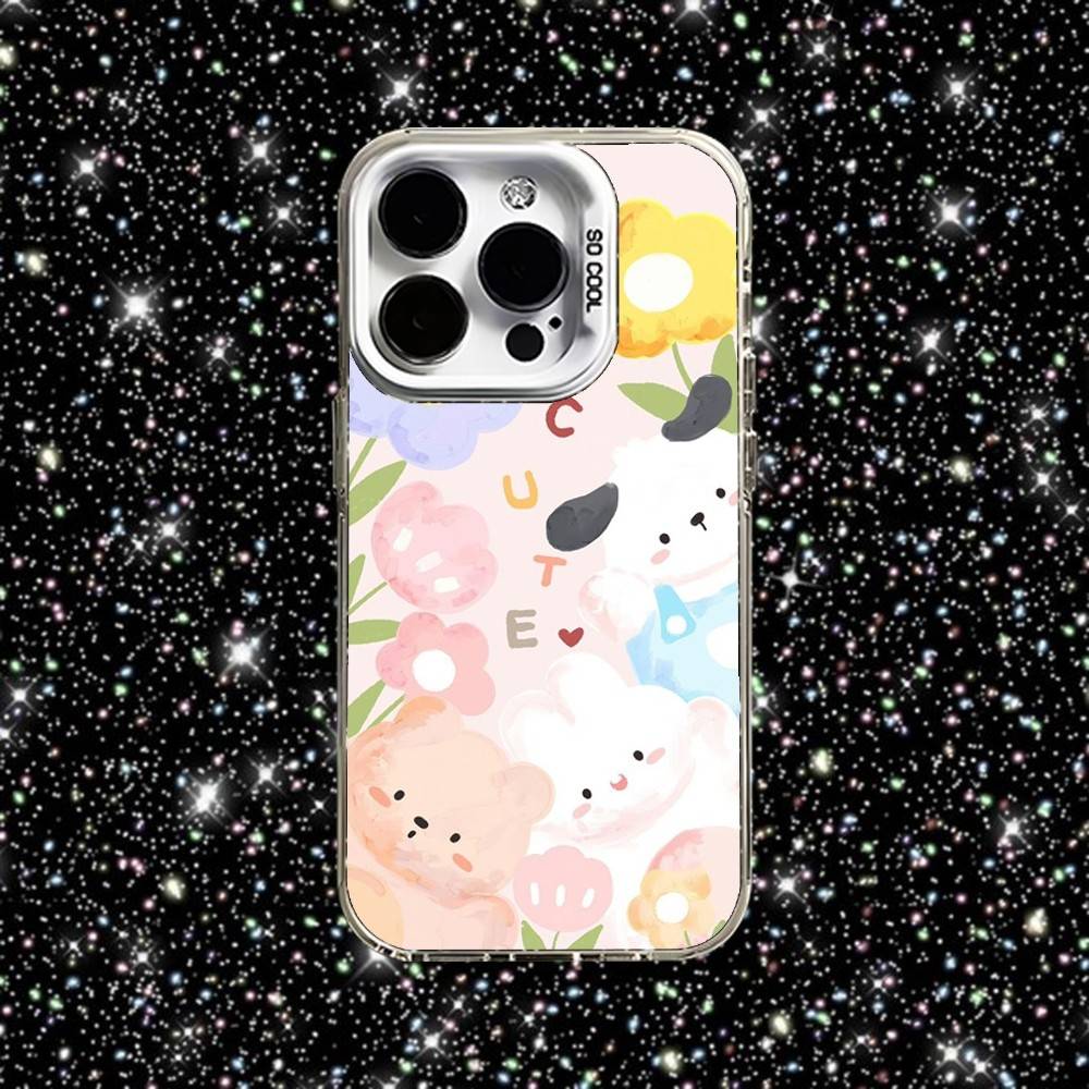 Happy Dog Cute Phone Case For iPhone 16,15,14,13,12,11,Pro,XS,Max,Plus,Mini,SE White Candy Matte Shockproof Cover