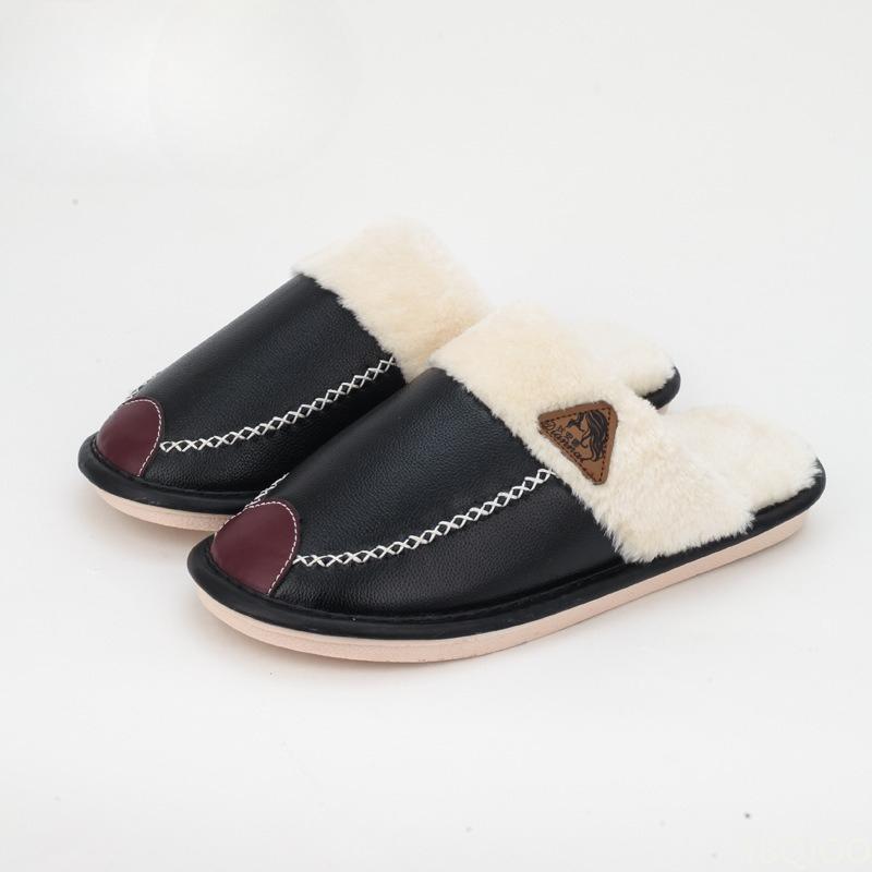 Fashion Waterproof Cotton Slippers for Women's Winter Dormitory Home  Household Use Cold Warm Anti Slip Soft Women's Cotton Slippers