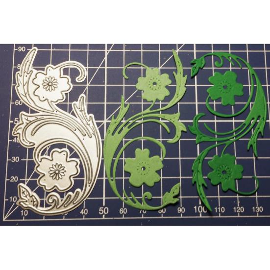 Stampo per stencil in carta per goffratura, fustellatura in metallo con foglie di fiori
