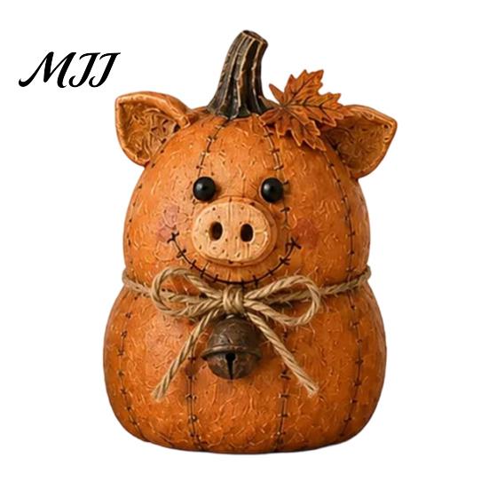 Farm Themed Home Accessories Rustic Farmhouse Felt Animal Ornaments, Cute Cow/Pumpkin/Rooster Figurines, Decorative Handmade Animals Kitchen