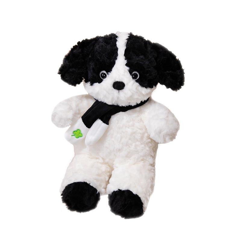 

Cute And Adorable Dog Plush Toy With Scarf Soft Stuffed Animal Pillow For Girls Birthday Gift Short Plush 36cm/14.17in
