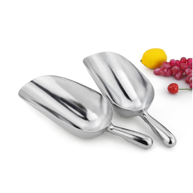 Eisschaufel aus Aluminiumlegierung in 4 Größen, multifunktionaler Getreide-Kaffeebohnen-Riegel-Würfelschaber, Messlöffel, Küchenzubehör