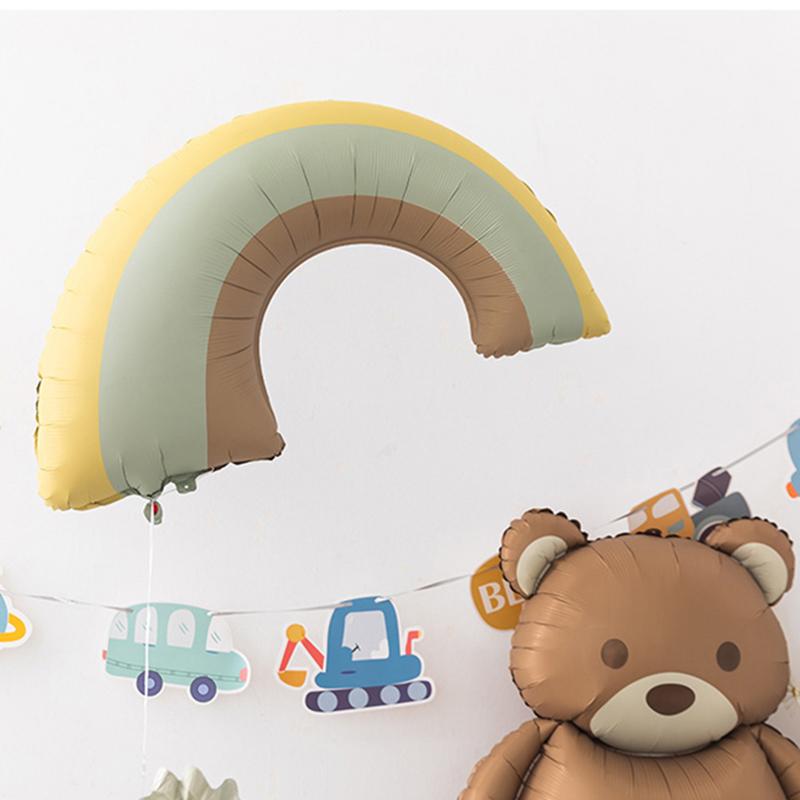 Cute Cartoon Foil Balloon Bear Aircraft Car Rainbow Balloon For Home Decoration Balloon Kids Birthday Baby Shower Party Decor