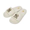 New MLB Slipper Slip Resistant Slide Slippers Unisex Ecru 3ALPAD323-50WHS
