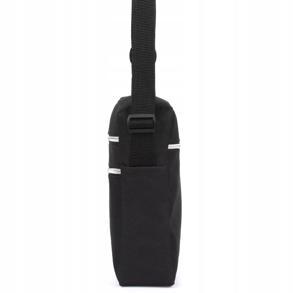 Torba Na Ramię Męska Saszetka Listonoszka Raportówka Czarna Lekka Pojemna P86