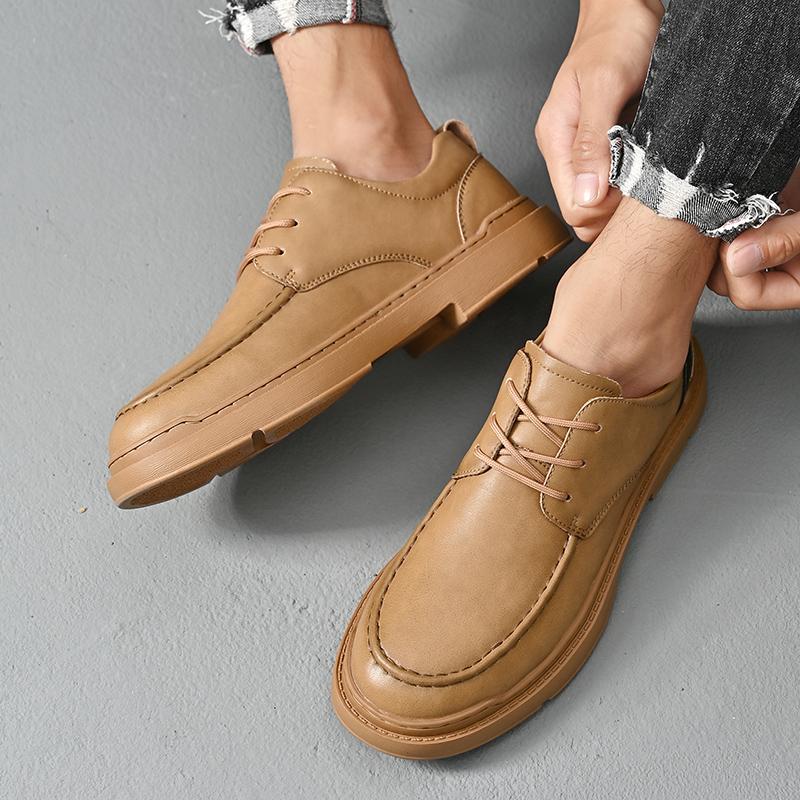 Casual Men's Leather Shoes Trendy Minimalist Design Style Outdoor Fashion Party Daily Business Office Youth Men's Quality Shoes