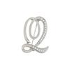 Alloy Letter Brooch with Embedded Crystals Elegant Alphabet Pin Suitable for Formal and Casual Wear Stylish Metal Letter Accessory