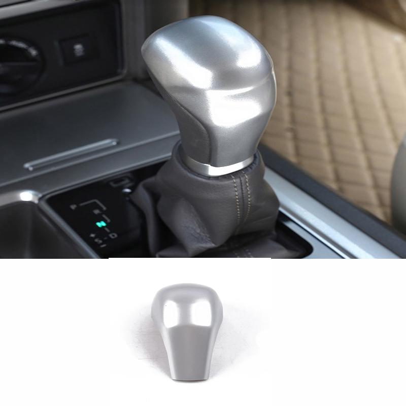 For Toyota Land Cruiser Prado Fj 150 2010- Abs Wood Chrome Gear Shift Knob Cover Lever Trim 2018-19  ABS chrome