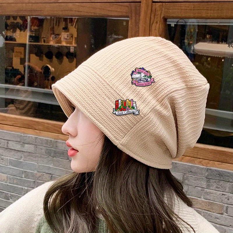 Creative New Magic Book Flower Enamel Bades Lapel Pins For Women Men Fashion Design Floral Brooches